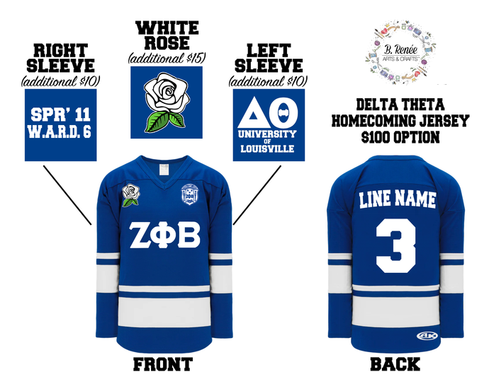 Zeta Phi Beta - Delta Theta (ΔΘ) Hockey Jersey