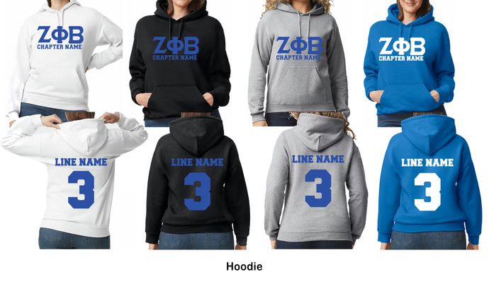 Customized ΖΦΒ Hoodie