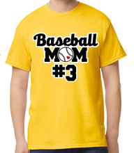 Load image into Gallery viewer, Baseball Mom/Dad Shirt w/ Number
